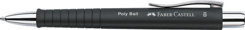 Faber Castell Boligrafo Poly Ball Xb Negro Tinta Azul-1
