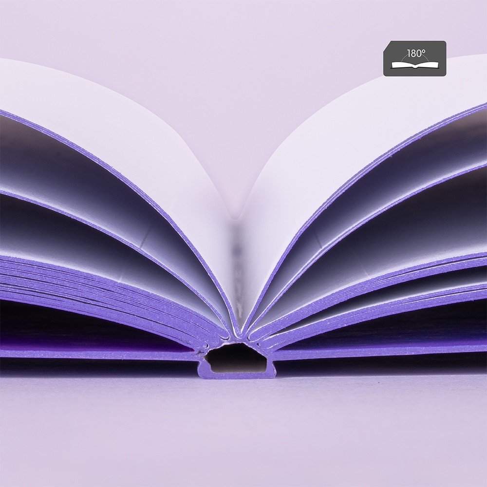 Milan Libreta A4 Encolada Rayada Horizontal 48H de 95Gr Violeta Sunset Pastel-6