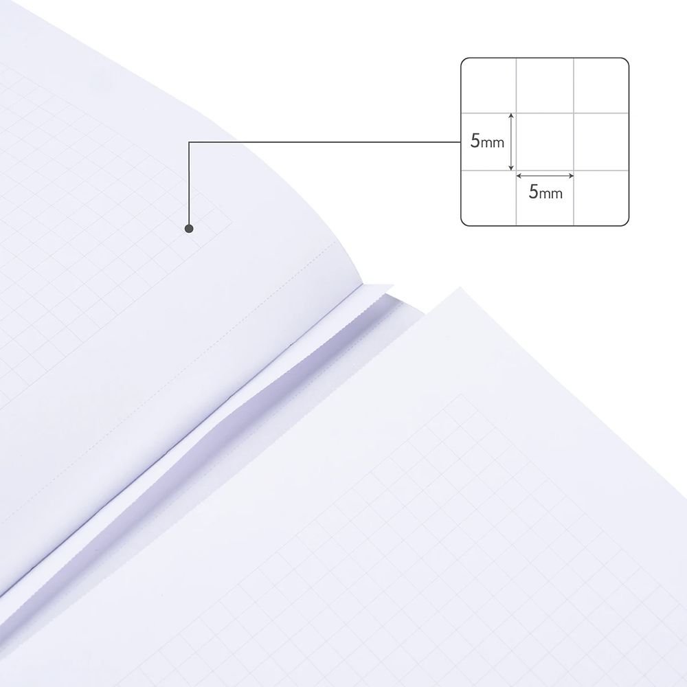Milan Libreta A4 Encolada Cuadros 5X5 48H de 95Gr Shadow-3