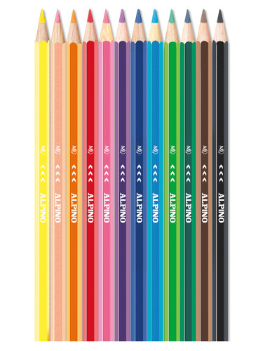 Alpino Up Lapices 12 Colores Surtidos Mina Premium-1