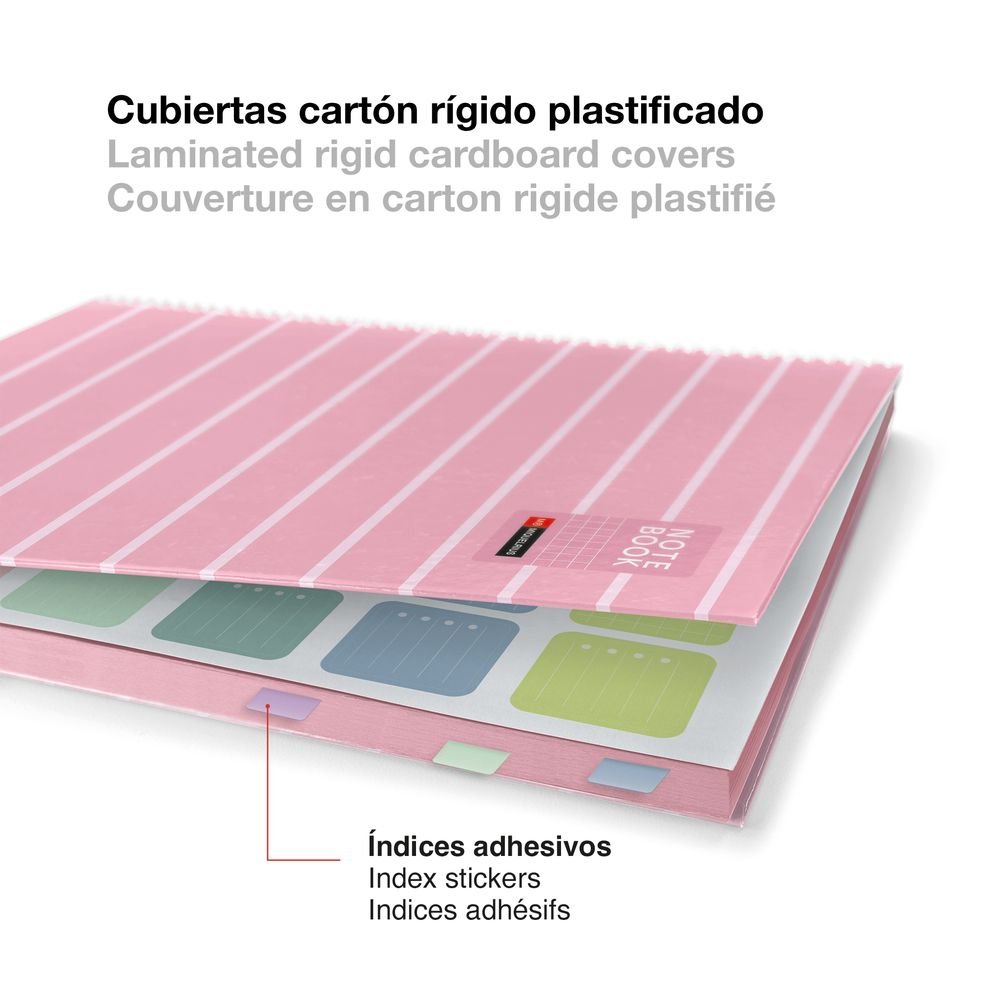 Miquelrius Bloc A4 80 H 90Gr Cuadricula Between The Lines Rosa-4