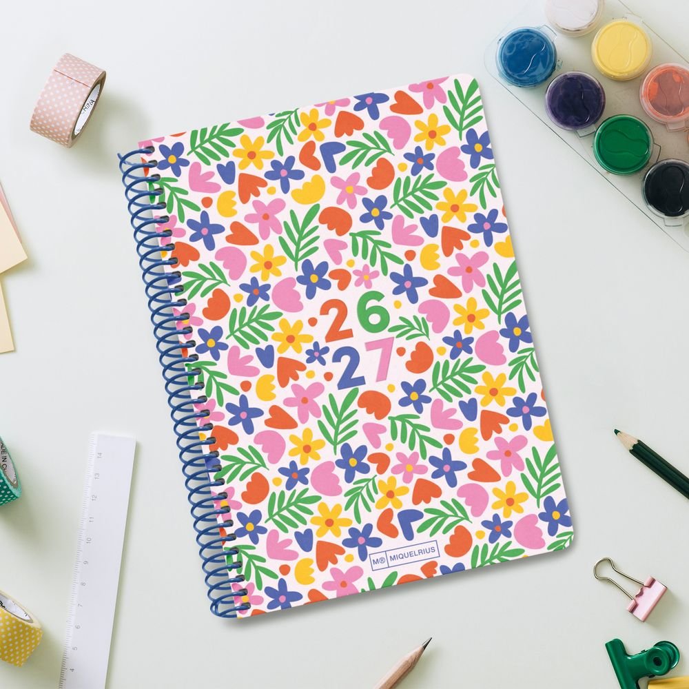Miquelrius Agenda Escolar 2026/27 A/5 Horizontal Plus S/V Flowery-7