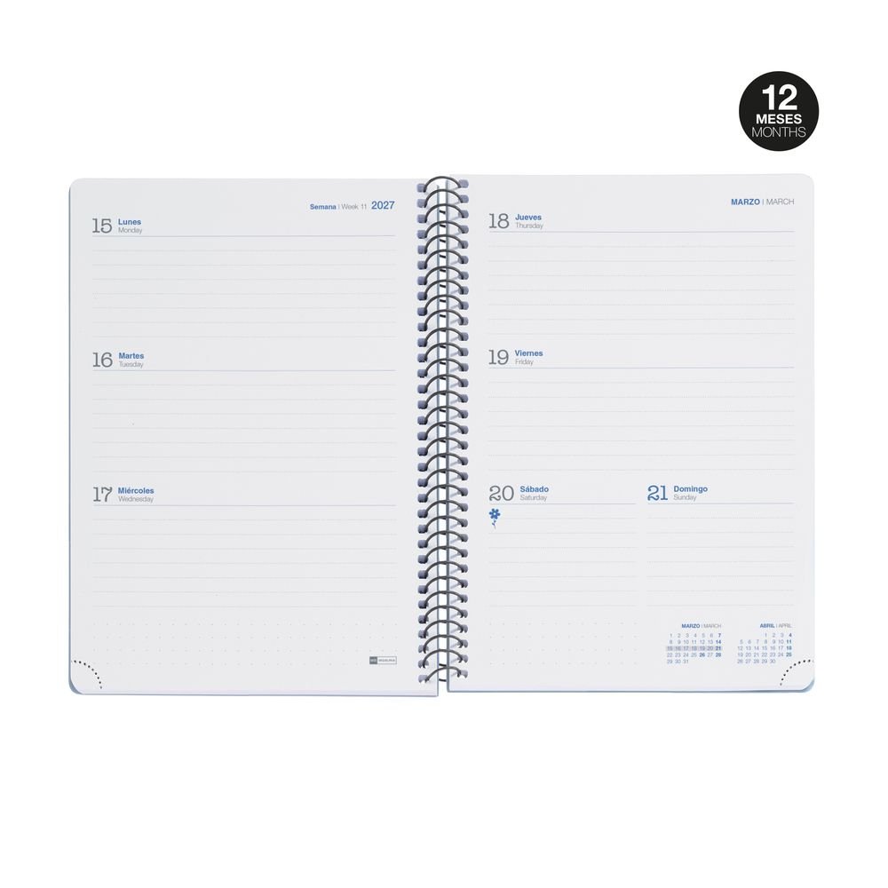 Miquelrius Agenda Escolar 2026/27 Activa S/V Horizontal A6 College Negro-1