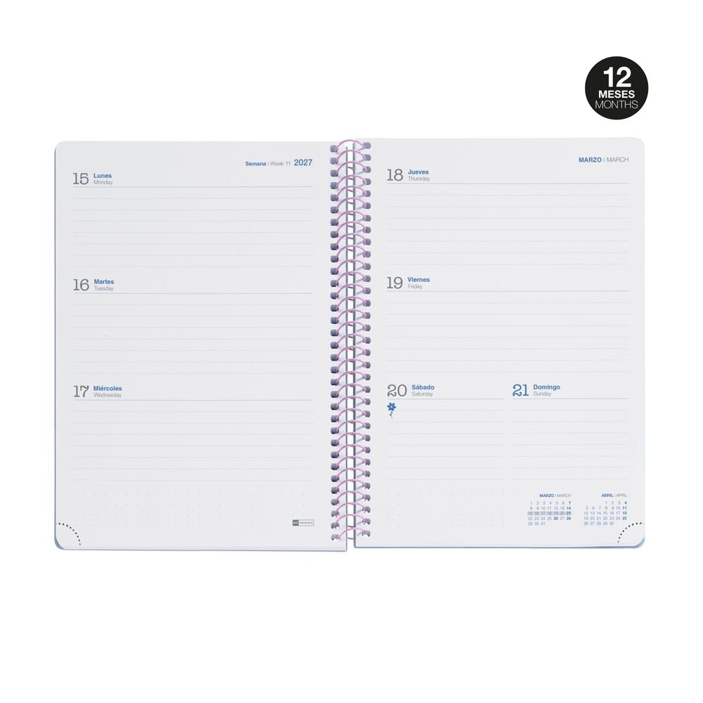 Miquelrius Agenda Escolar 2026/27 Activa S/V Horizontal A6 College Lila-1