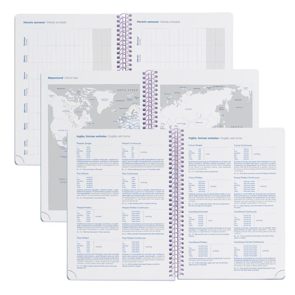 Miquelrius Agenda Escolar 2026/27 Activa S/V Horizontal A6 College Lila-2