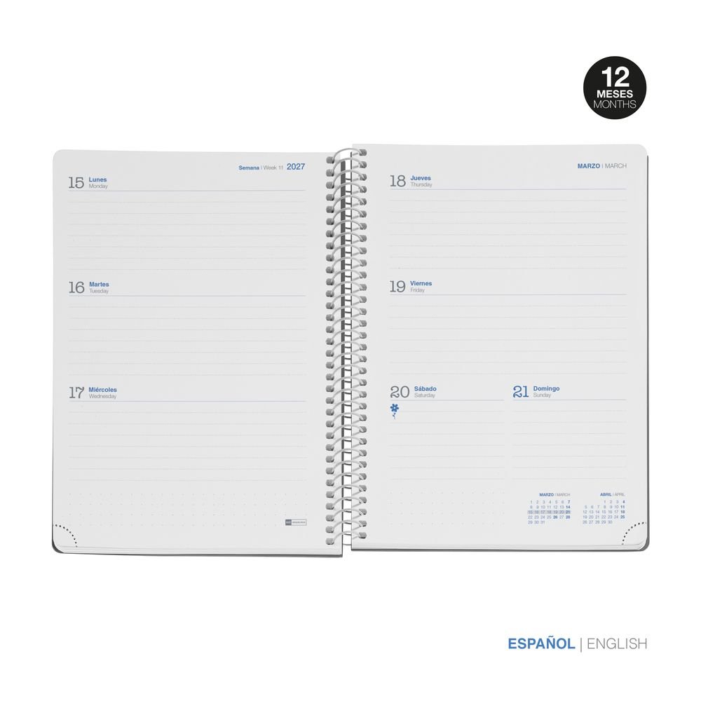 Miquelrius Agenda Escolar 2026/27 S/V Horizontal A6 Duo Blue-Mustard-1