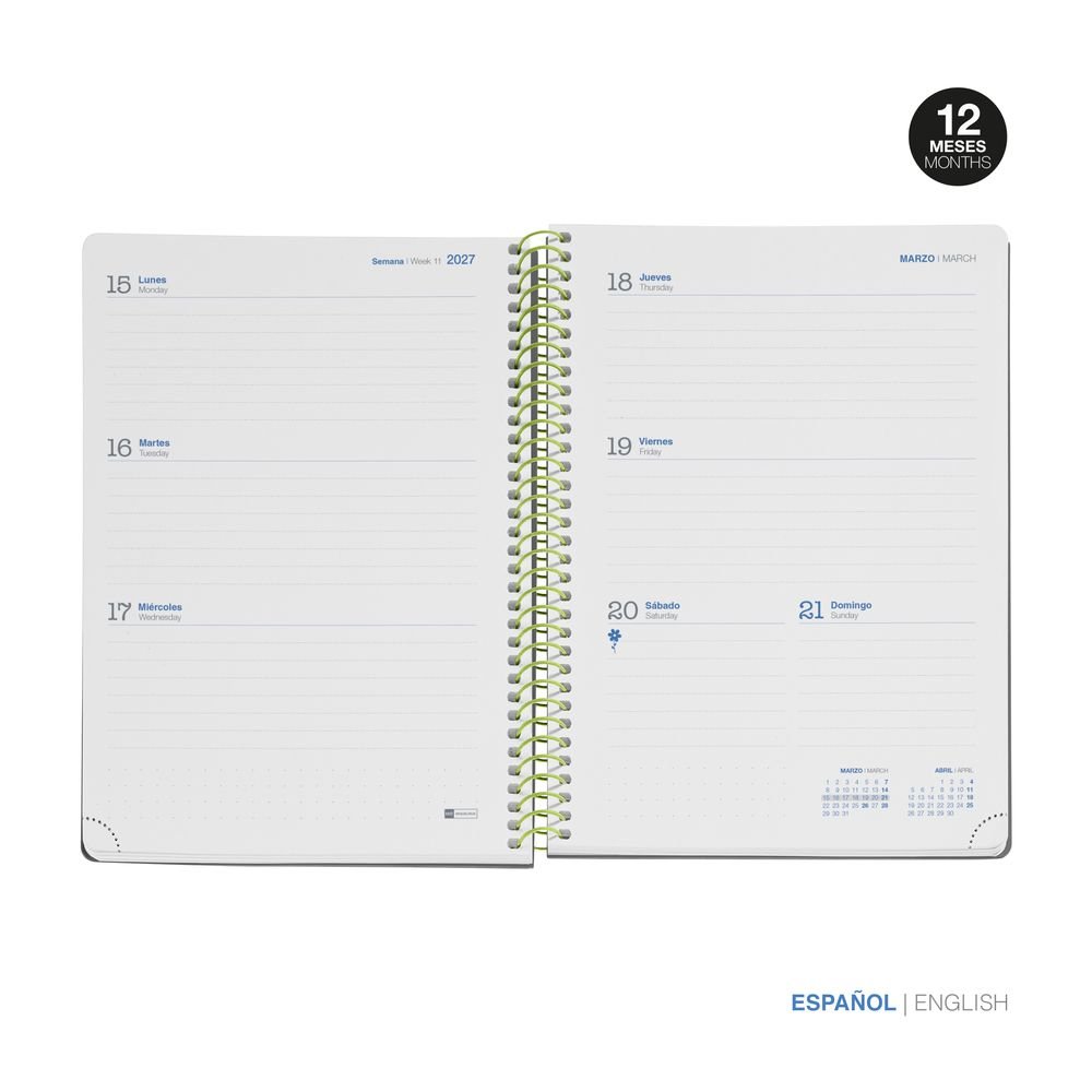 Miquelrius Agenda Escolar 2026/27 S/V Horizontal A5 Duo Green-Lime-1