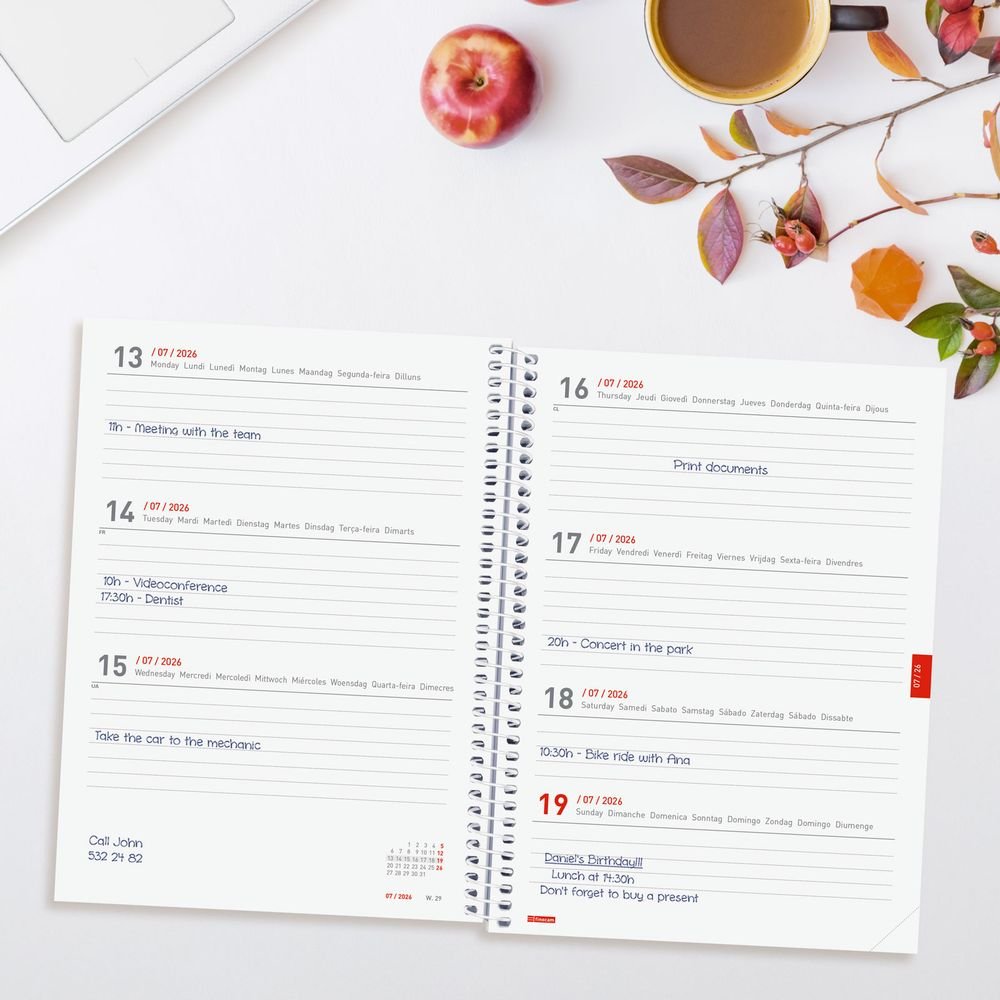 Finocam Agenda 18 Meses 2026/2027 A/5 S/V Espiral Horizontal Pretty-2