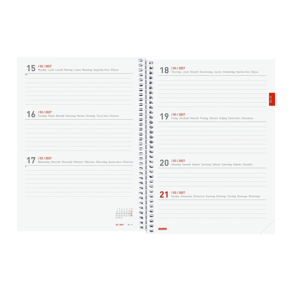 Finocam Agenda 18 Meses 2026/2027 A/5 S/V Espiral Horizontal Pretty-3