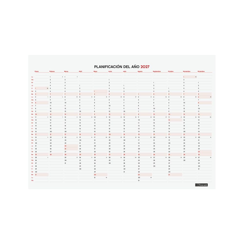 Finocam Calendario 16 Meses A/5 Iman S 26-27-3