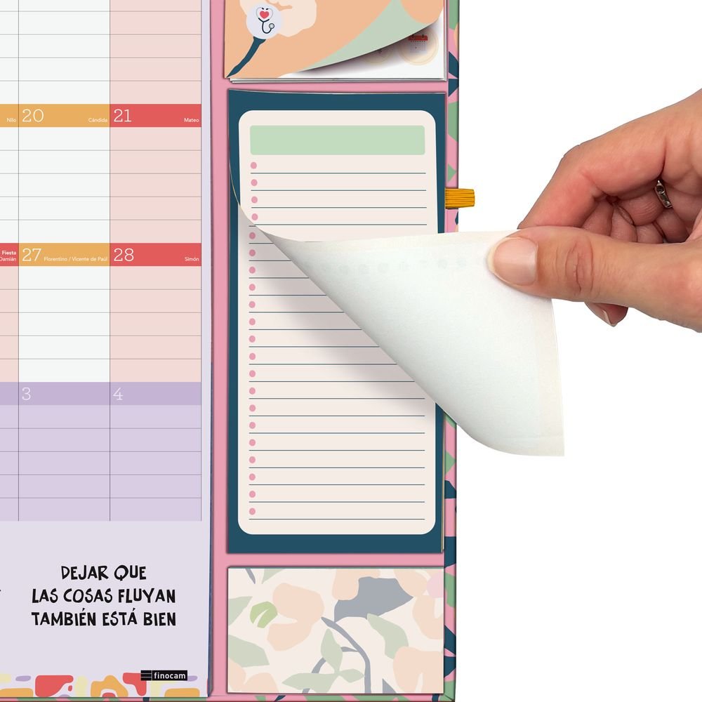 Finocam Calendario Anual 16 Meses Plus 26-27 Vitae Verdes Flores-4