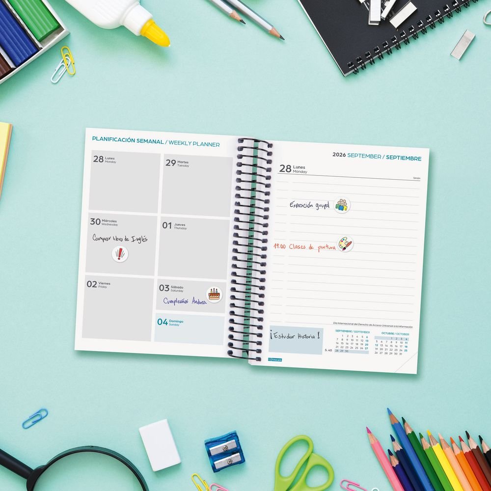 Finocam 26-27 Agenda Escolar Cool 1/8 Dp Negro-1