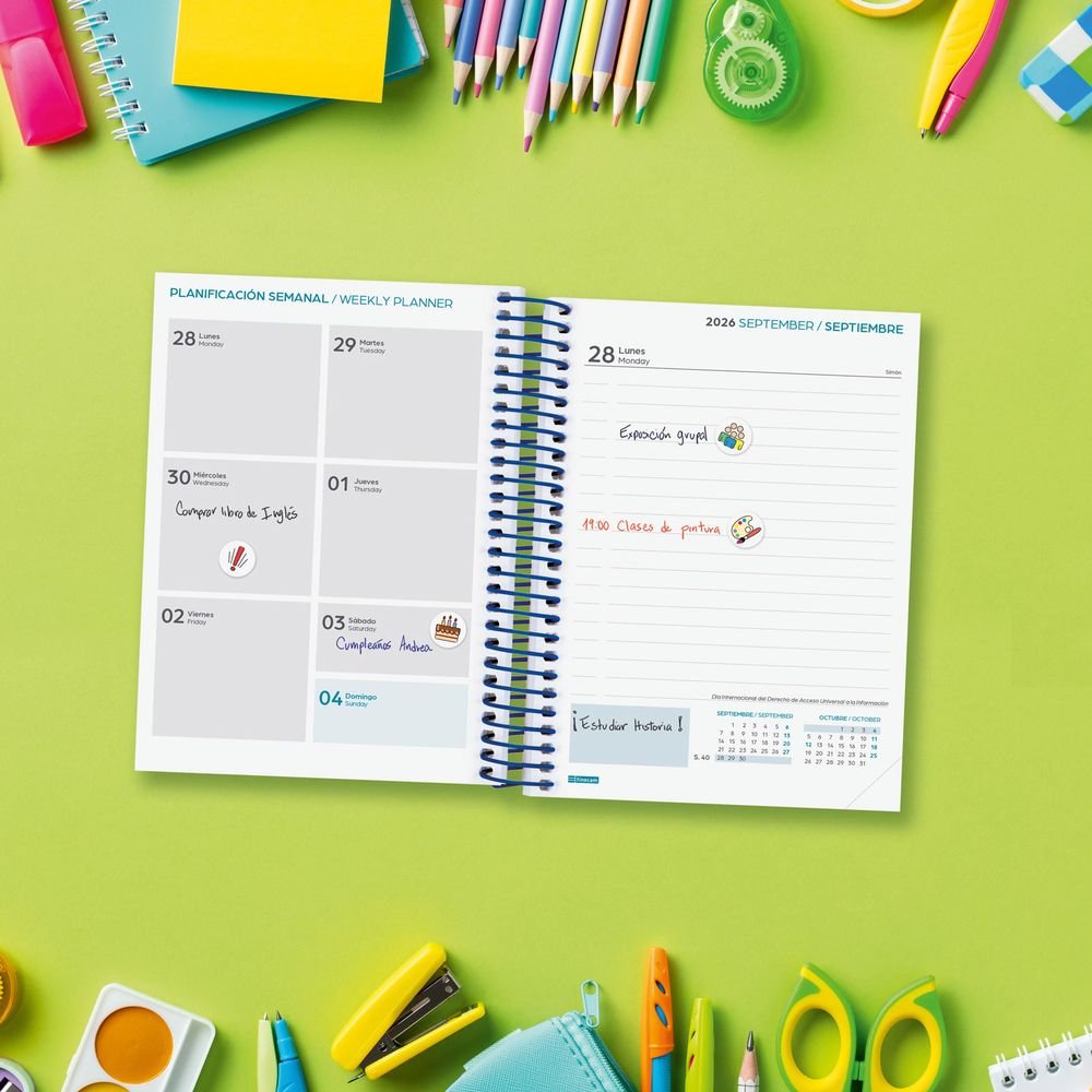Finocam 26-27 Agenda Escolar Cool 1/8 Dp Azul-1