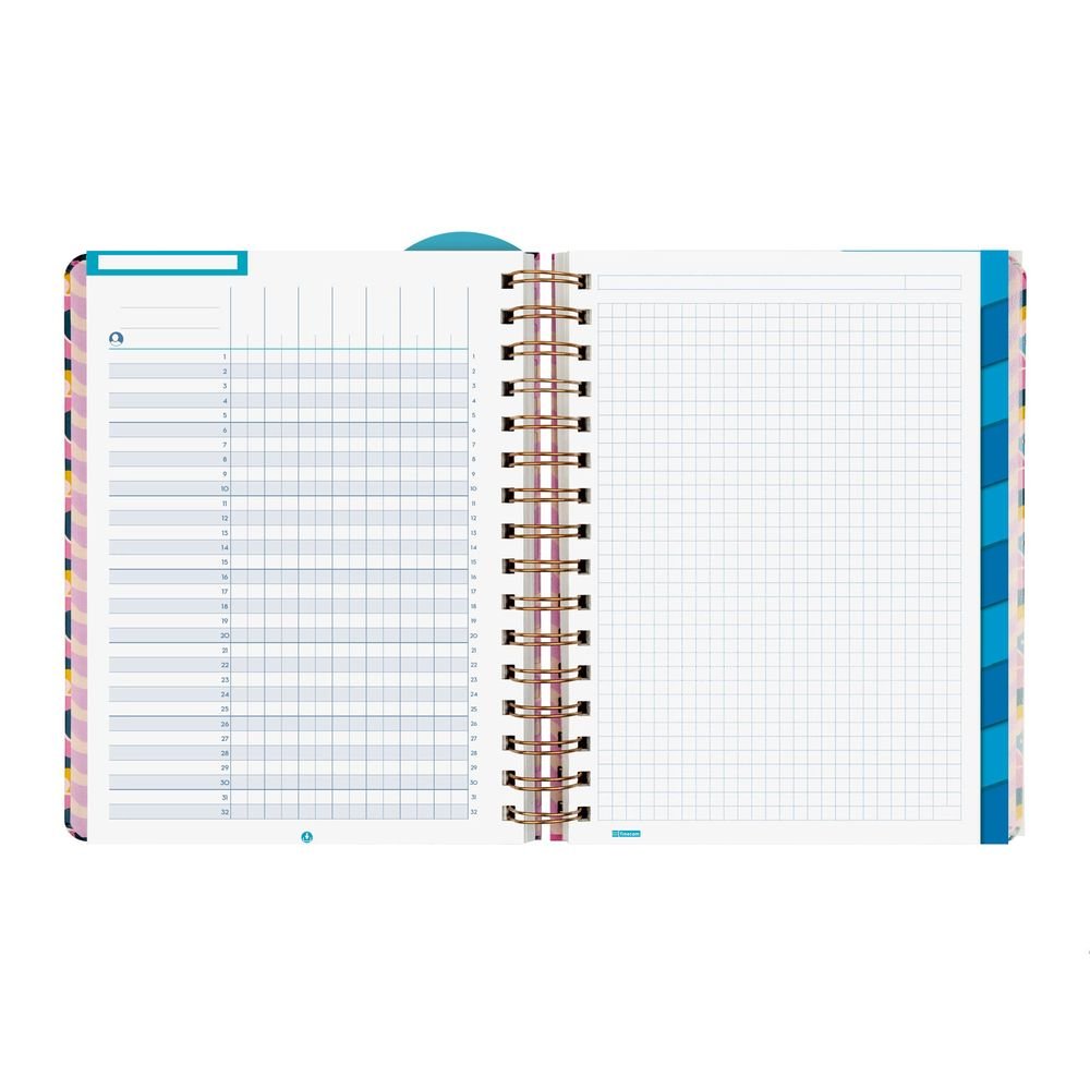 Finocam Agenda 26/27 A5 S/V Horizontal Flores Fondo Rosa-4