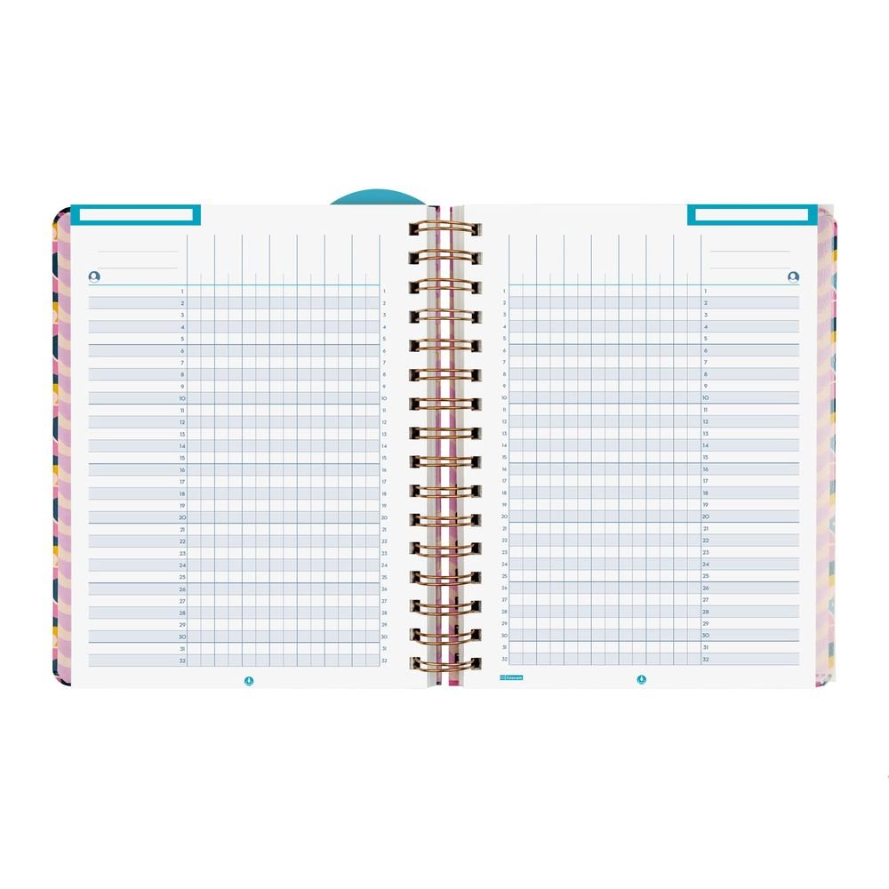 Finocam Agenda 26/27 A5 S/V Horizontal Flores Fondo Rosa-6