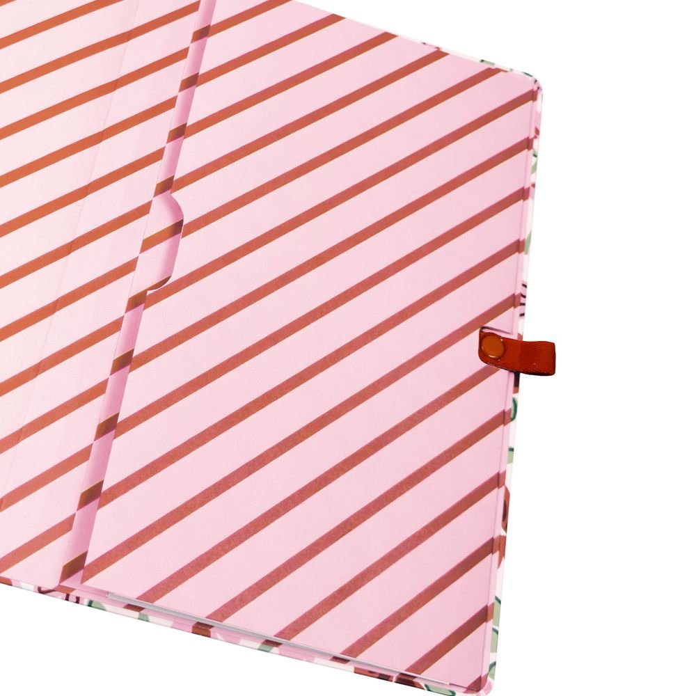 Finocam Cuaderno Moniquilla Tapa Dura A6 80Gr 144H Liso Rojo Flores-3