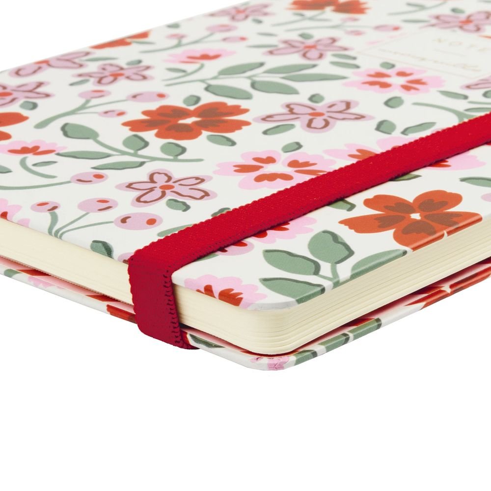 Finocam Cuaderno Moniquilla Tapa Dura A5 80Gr 144H Liso Rojo Flores-5