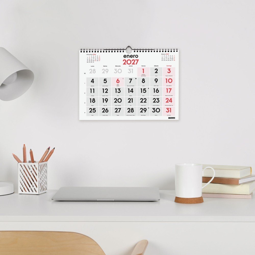 Finocam Calendario Pared 2027 Numeros Grandes M-1