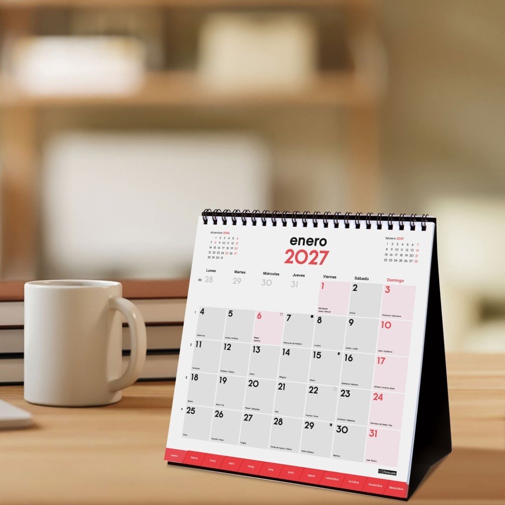 Finocam Calendario Sobremesa 2027 Escribir Pestañas S-1