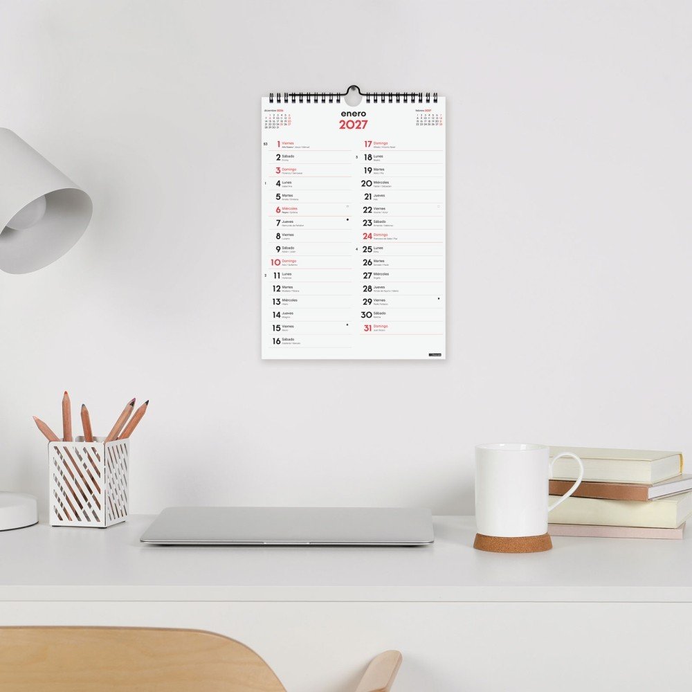 Finocam Calendario Pared 2027 Dos Columnas M-1