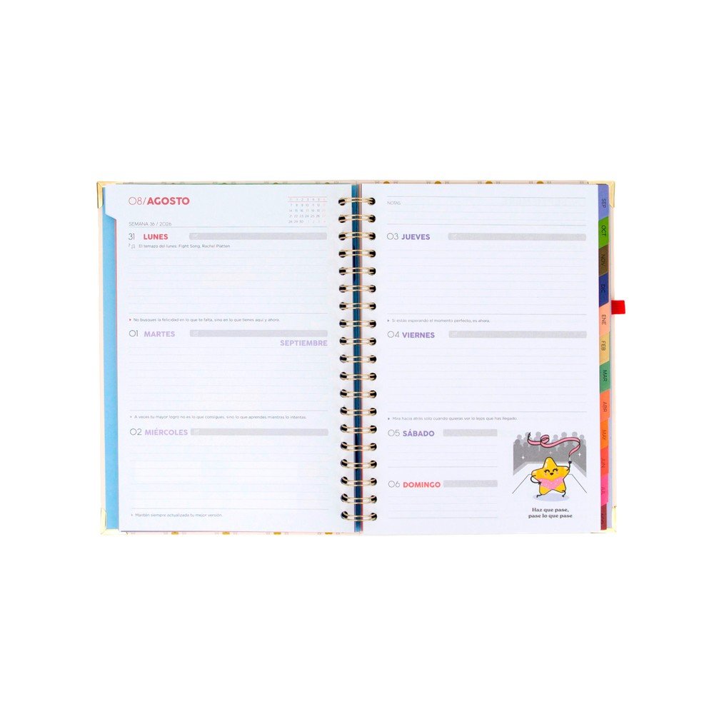 Mr Wonderful Agenda Escolar 26-27 Semanal Extragrande Haz que Cada Dia Cuente-7