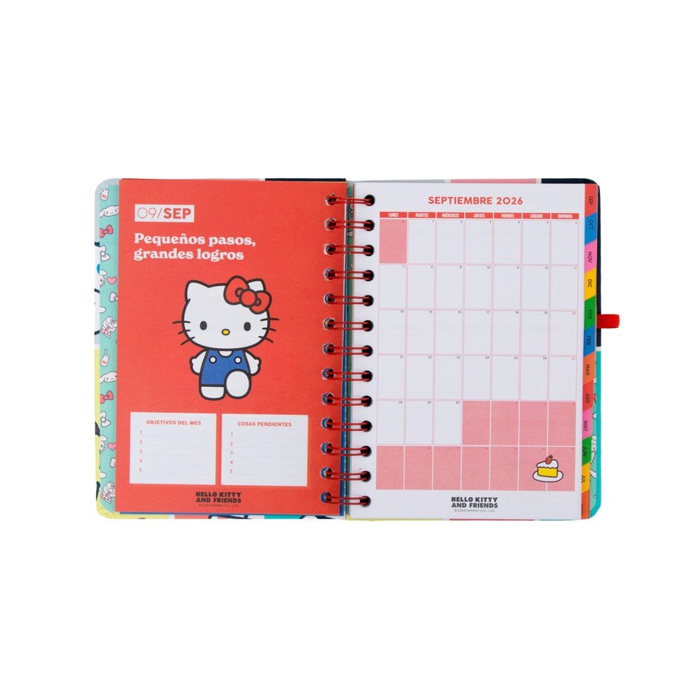 Mr Wonderful Agenda Escolar 26-27 Semanal Pequeña Hello Kitty-8